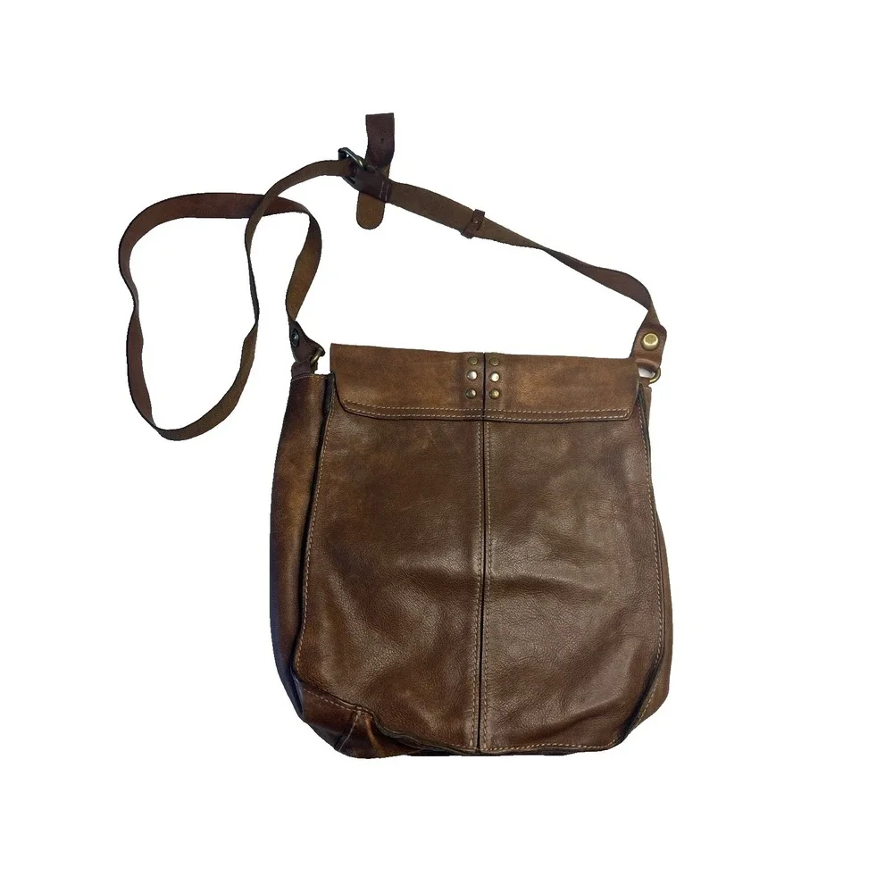 Patricia‎ Nash Stud Messenger Armeno Crossbody Camel Brown Bag Leather Purse